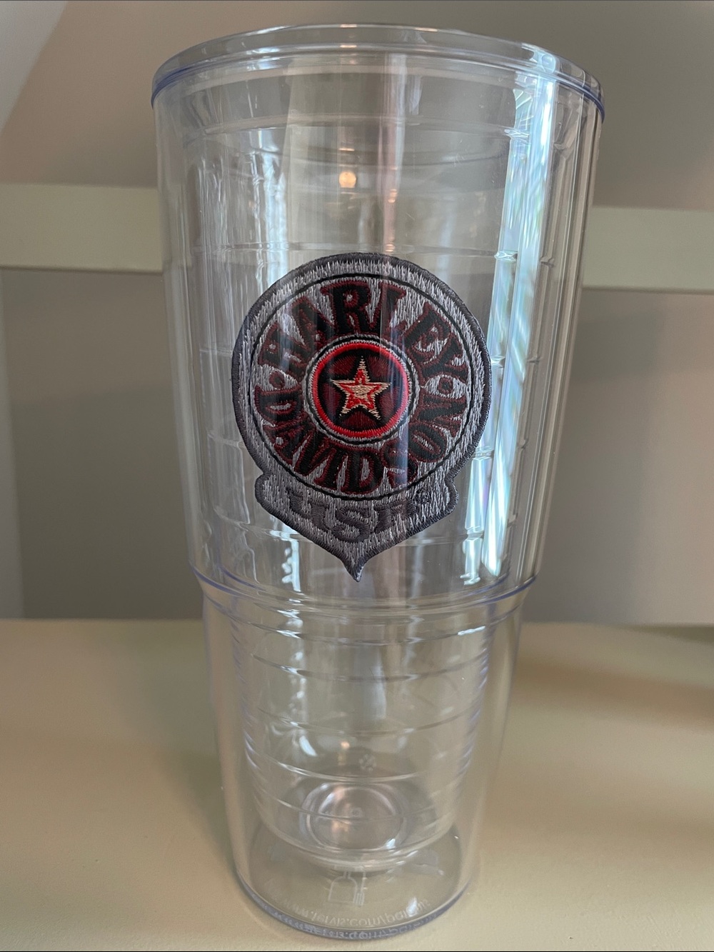 Tervis Tumbler Harley-Davidson Clear with Red and Black Star Emblem 24 oz NEW